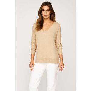 WHITE HOUSE BLACK MARKET LIGHT BROWN DOLMAN SLEEVE CLASSIC SWEATER SZ: M NWT